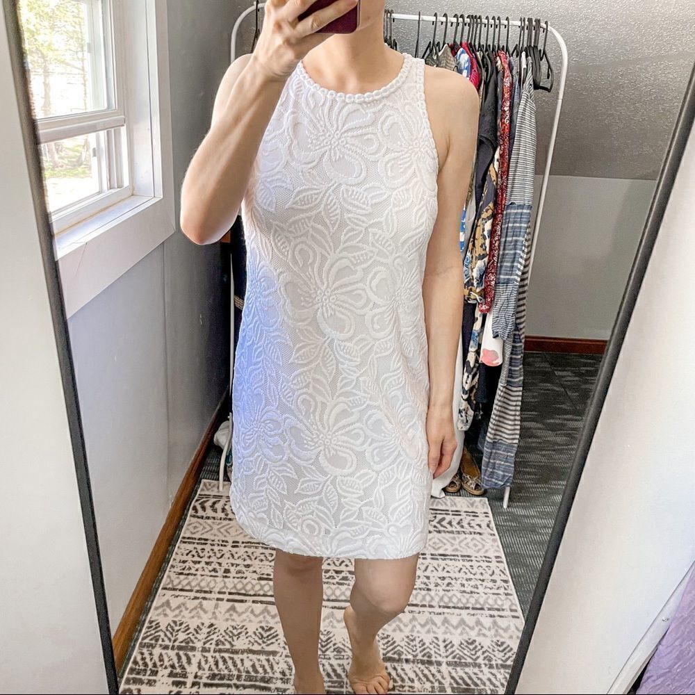 Lilly Pulitzer Marquette Shift Dress in Resort White Wildflower S